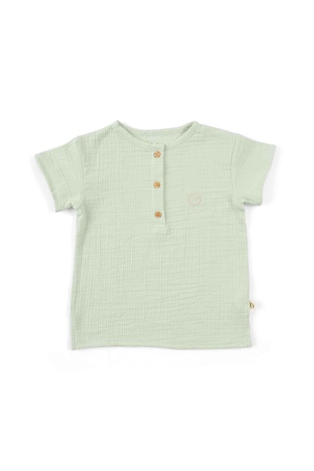 Muslin Kids T-Shirt Green Organic Cotton