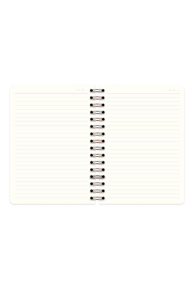 15x21 cm SpirAl Linen NotepAd - Brown A5 - 8