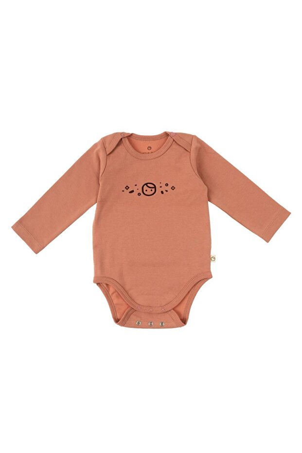 Long Sleeve Adjustable Snap-On Bodysuit Pink Organic Cotton Planet Gusto