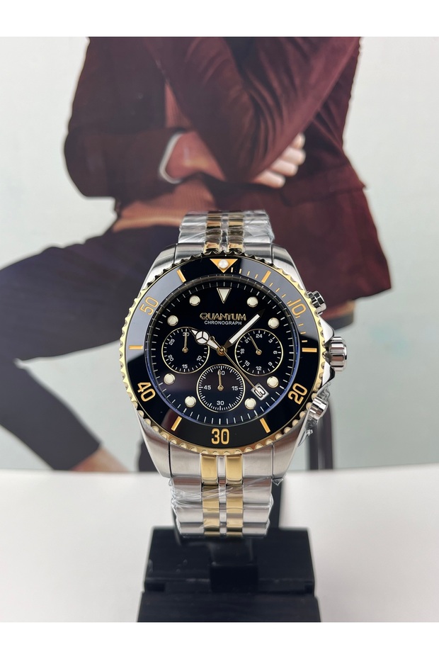 Black Steel Groom's Watch - 100 Meters Waterproof