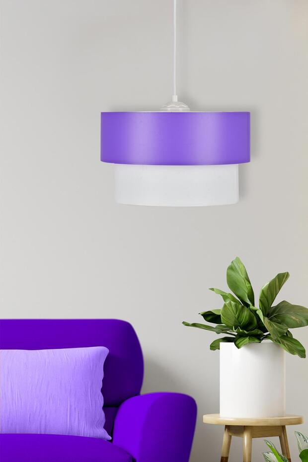 Melon Pasta Mor Beyaz Avize - 1