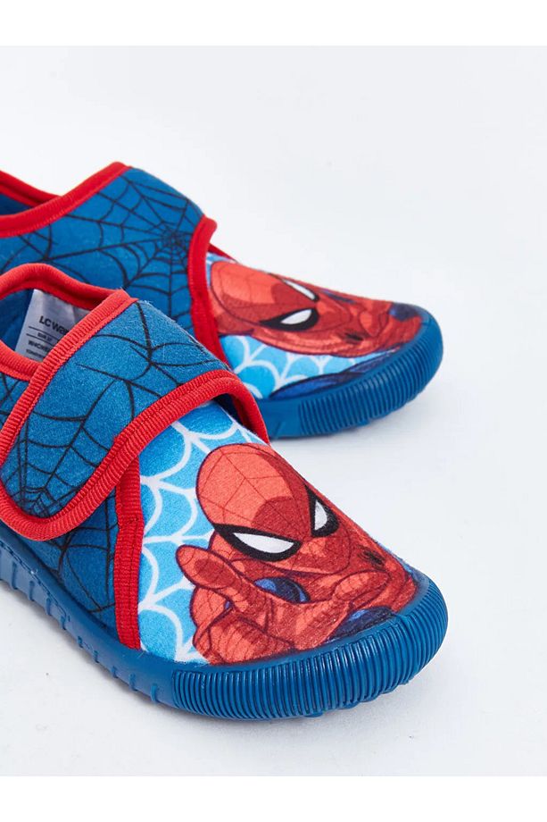 LCW Saks Mavi Spiderman Baskılı Erkek Çocuk Panduf - 3