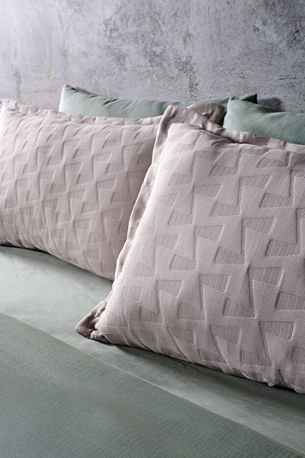 Arya Çift King Size Yatak Örtüsü - Vizon - 3