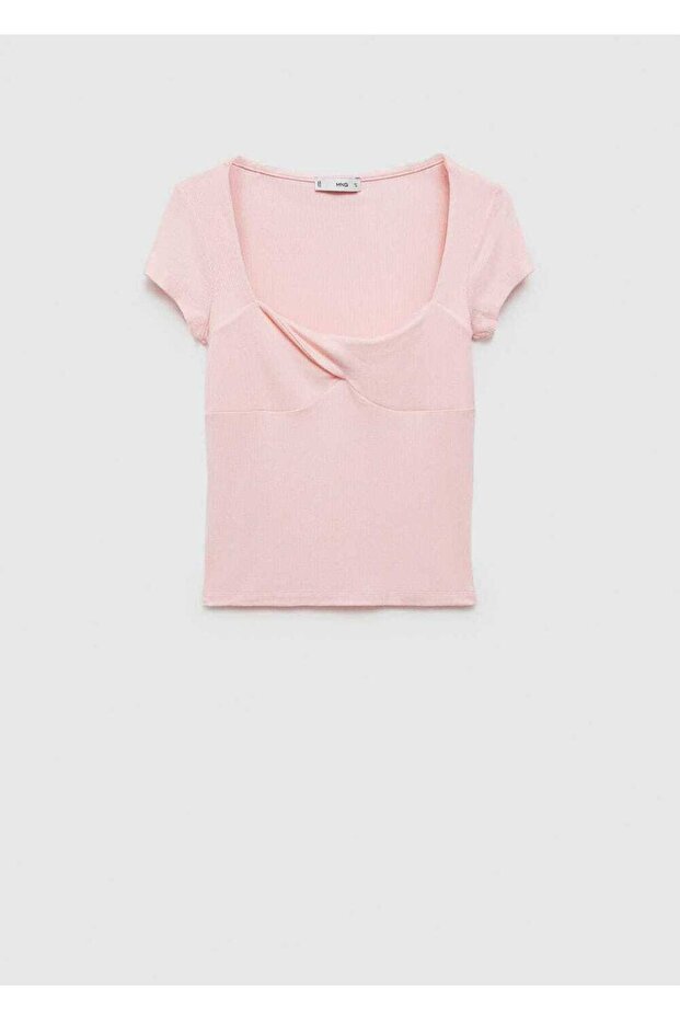 Drape yakalı tişört - 3