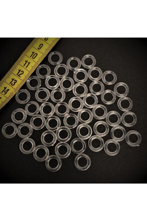 Curtain Double-Breasted Ring - Fold Ring - Transparent Curtain Ring 40 Pieces