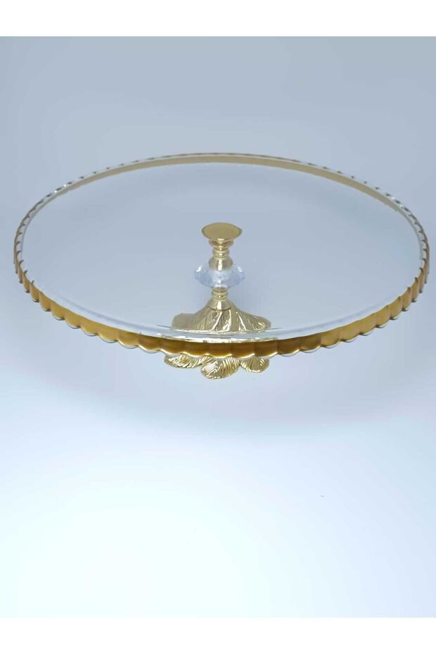Round Cake Stand with Metal Legs