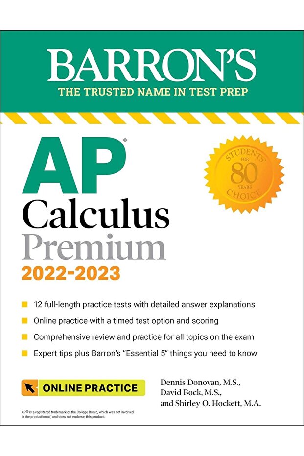 Ap Calculus Premium, 2022-2023: 12 Practice Tests Comprehensive Review Online - 1