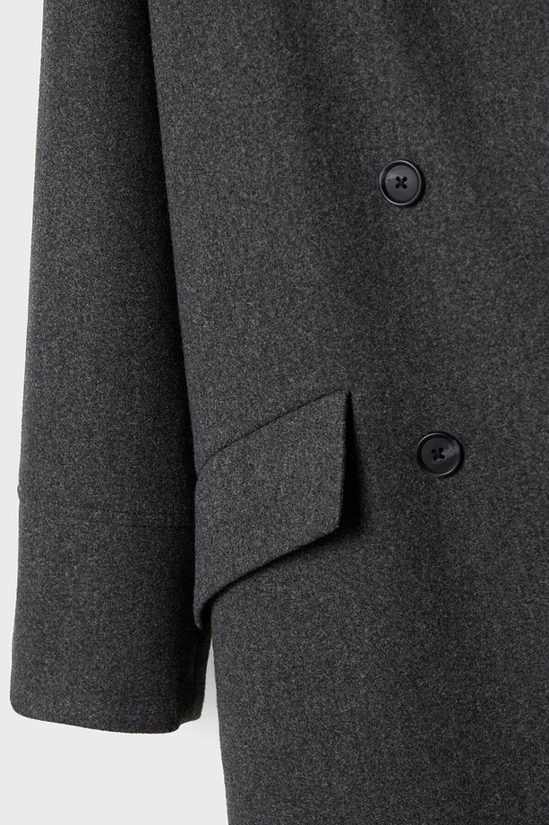 Yumuşak dokulu oversize kaban - 7