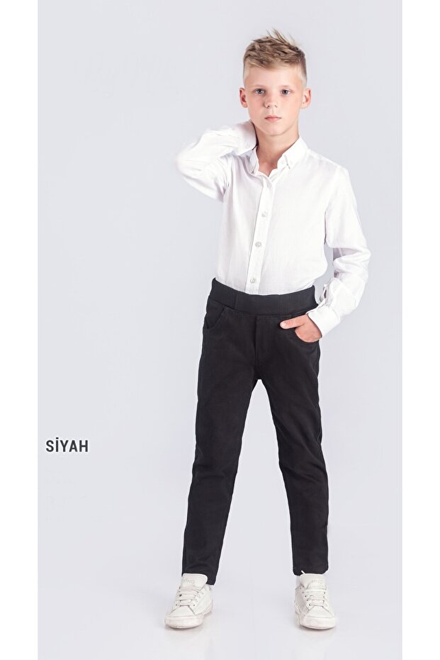 School Pants with Elastic Waist