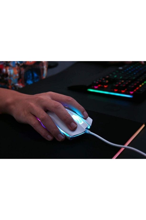 M711w Cobra White Beyaz Rgb Ledli Oyuncu Mouse 5000dpi 7 Programlanabilir Tuş Fare - 6