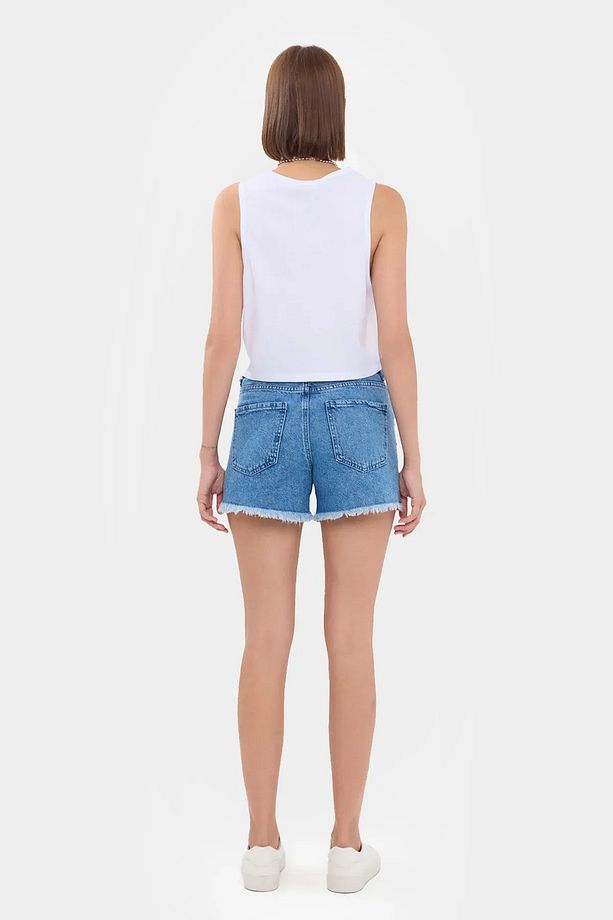 Kolsuz Bisiklet Yakalı  Crop Top - 4