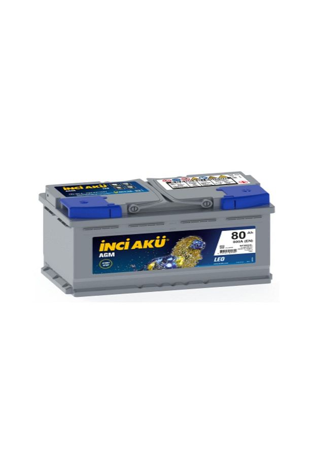 Agm Leo 12 V 80 Ah 800 CCA Start-Stop Akü - 1