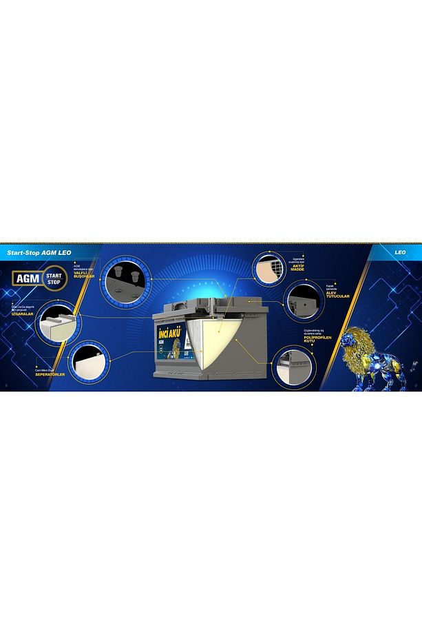 Agm Leo 12 V 80 Ah 800 CCA Start-Stop Akü - 2