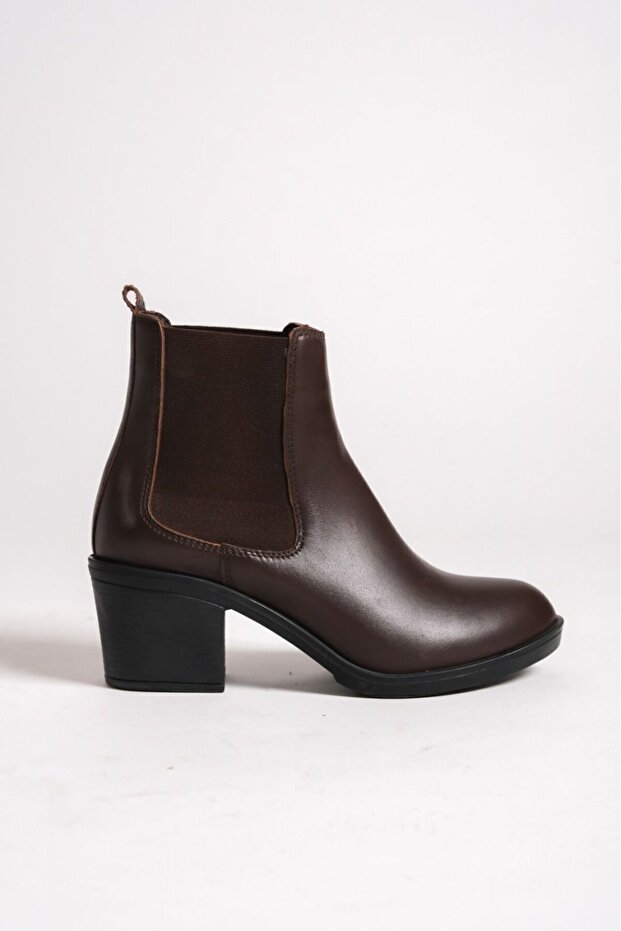 HAKİKİ DERİ KADIN LASTİKLİ BOT - 4