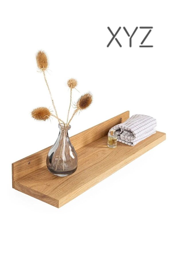 - Tekli Ahşap Duvar Rafı (35cm)