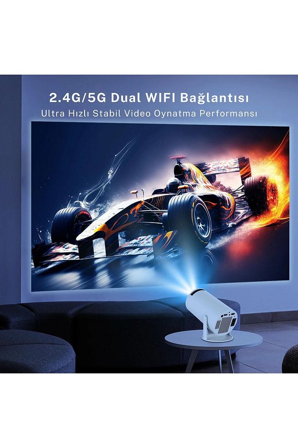 Taşınabilir Android Projeksiyon En Güncel Versiyon Wifi Destekli Akıllı Sinema Projektör Ultra Hd - 5