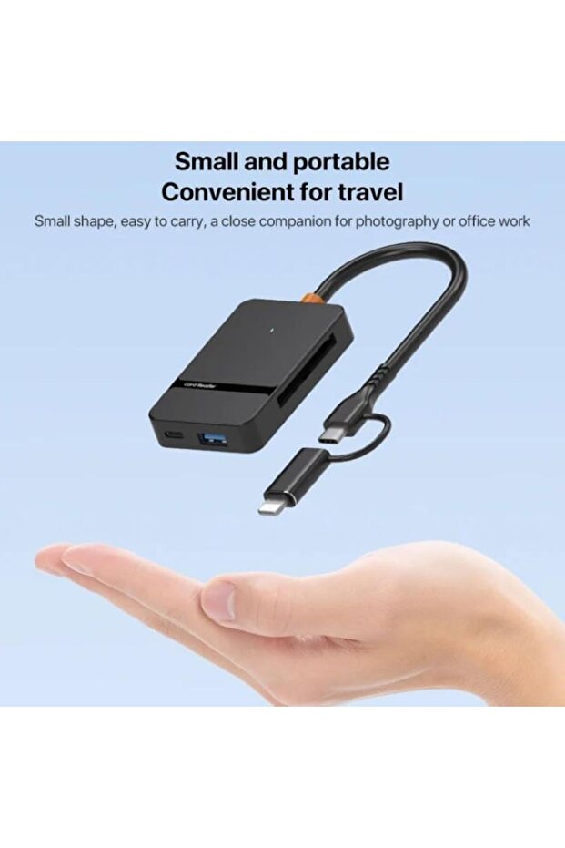 Çoklayıcı Adaptör 8 in 1 Lightning/Type-c To USB A,SD TF MS/Macbook uyumlu Çevirici Adaptör ADS-315 - 5