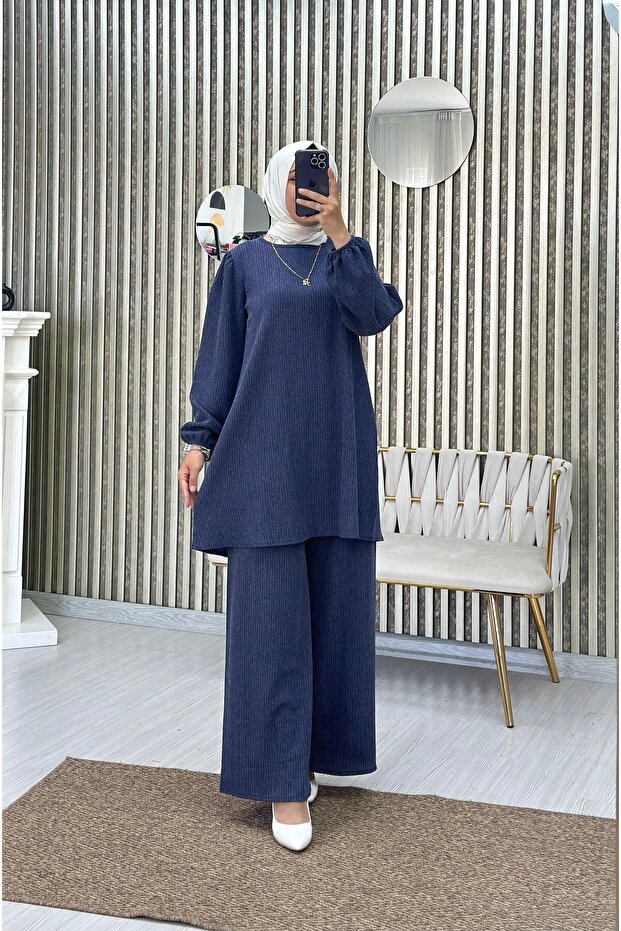 Knitted Seasonal Wrap Top and Bottom Set