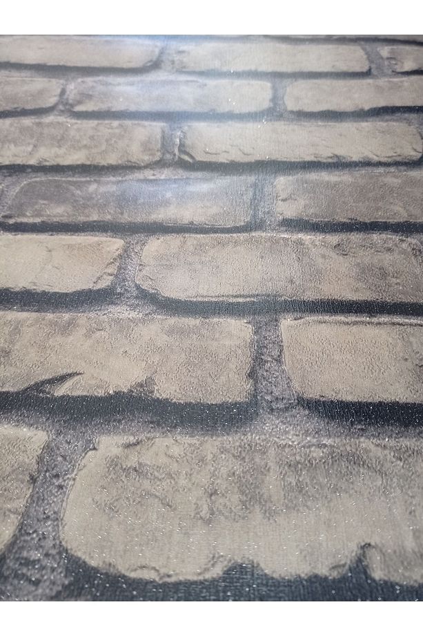 Osk 3d Taş Desen Simli Duvar Kağıdı - 2