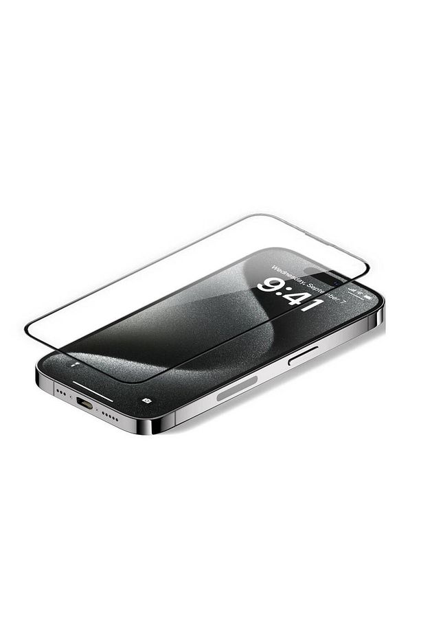 iPhone 16 Pro Max Uyumlu Wiwu GT-010 Anti-Reflective Ultra İnce Temperli Cam Ekran Koruyucu Siyah - 2