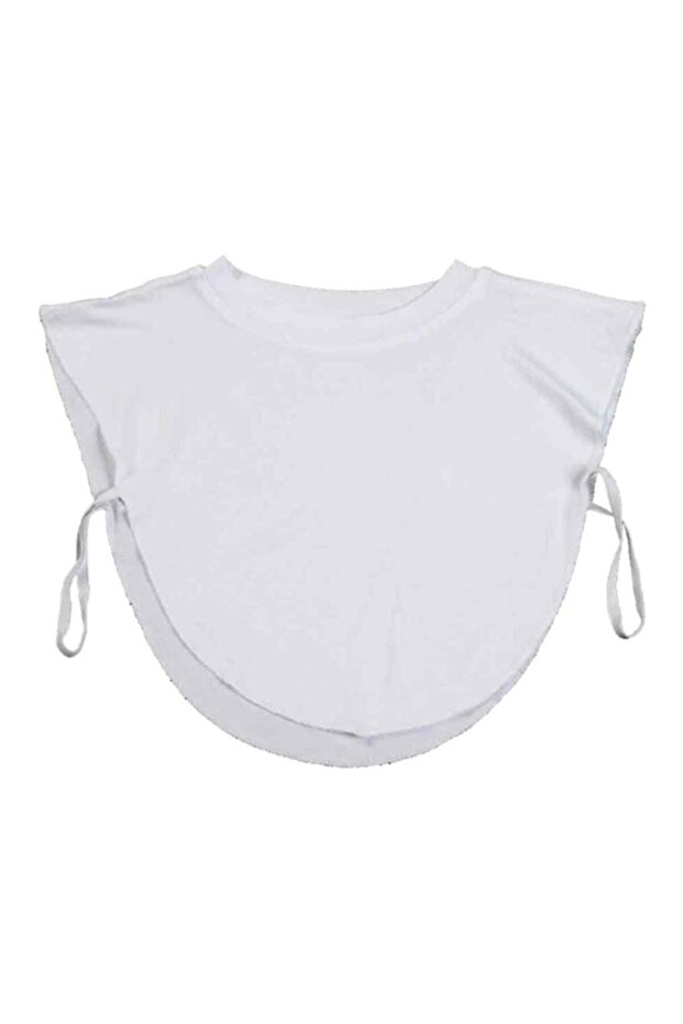 Women's White Hijab Neck Collar Bagel Collar