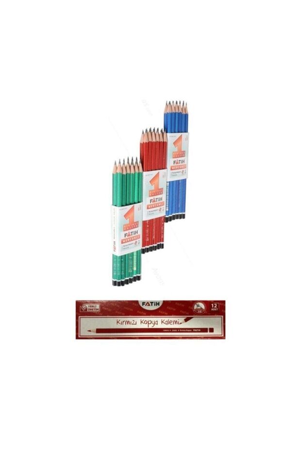 Fatih Coral Pencil and Red Copy Pen Office No: 032 B.s