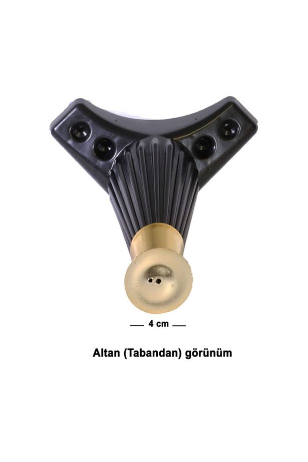 Wetra Line 17 Cm (SİYAH GOLD) Mobilya Koltuk Kanepe Yükseltici Yükseltme Ayağı Ayakları - 7