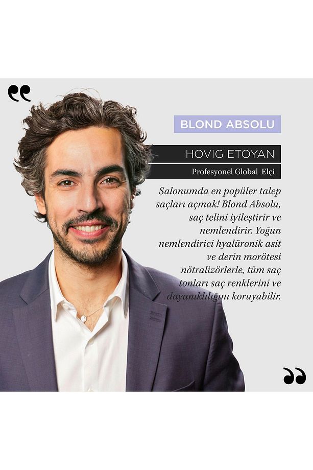 Blond Absolu-Yıpranmış Sarı Saçlar İçin Yenileyici Üst düzey Onarım Seti 3'lü/GEM-F-9.... - 7