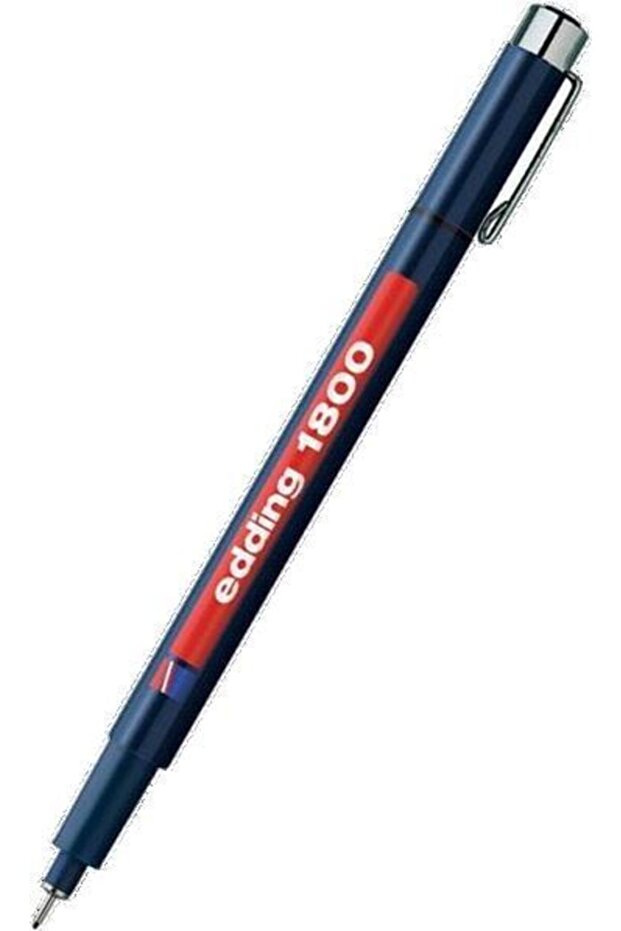 Edding E-1800 قلم رسم فني أسود 0.4 ملم - 1