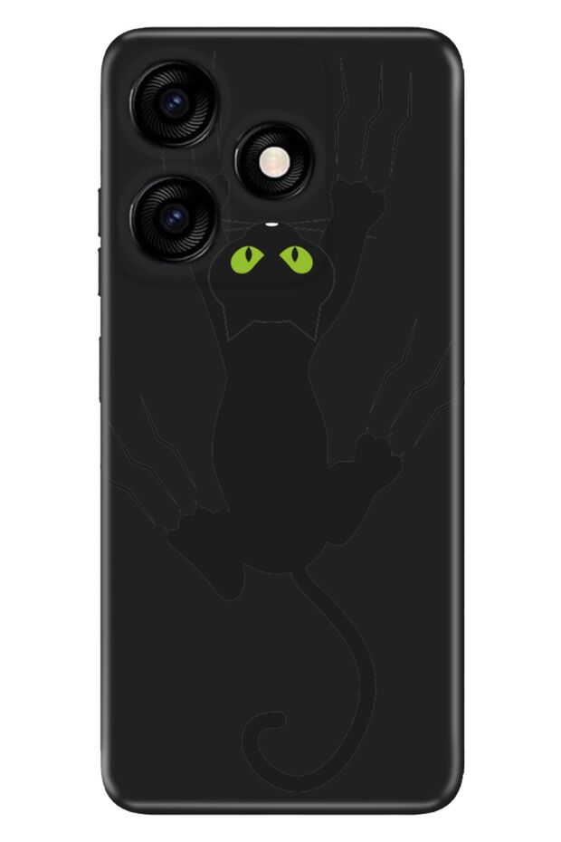 Spark 10c - Spark 10 4g حافظة من السيليكون بنمط مشعل النار