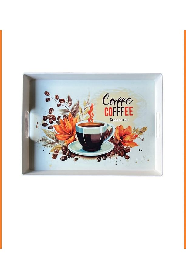 Çay Tepsisi - Kahve Tepsisi - Sunum Tepsisi 37 X 27 cm - 1