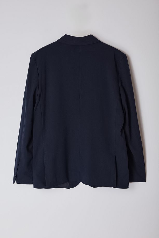 Lacivert Regular Fit Düşük Omuz Geniş Kalıp Dokuma Klasik Blazer Ceket TMNAW25BC00002 - 8