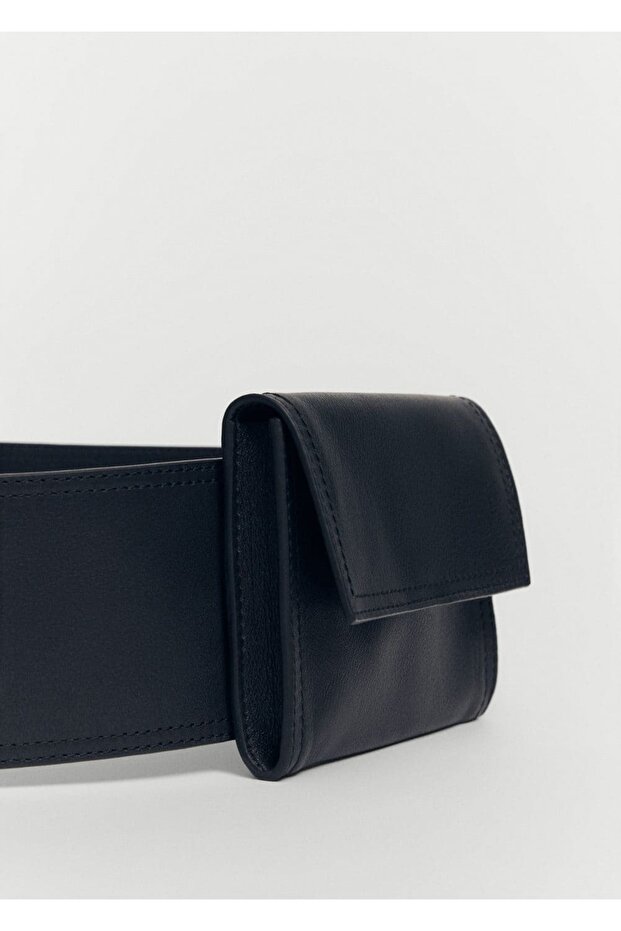 Kemerli Deri Bel Çantası - 4