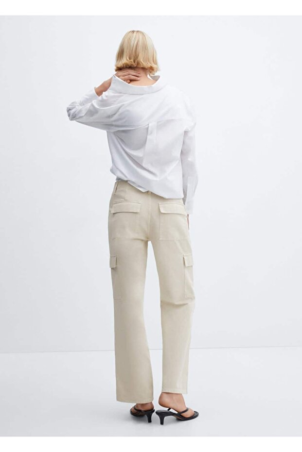 Cepli kargo jean pantolon - 4