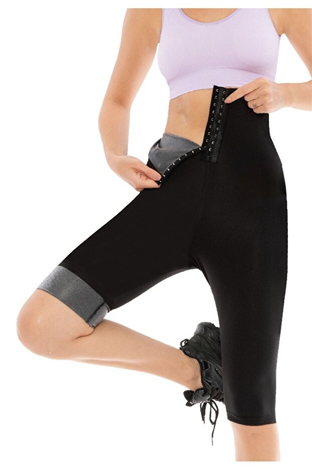 Slimming Thermal Sauna Agraffiti Short Half Corset Leggings