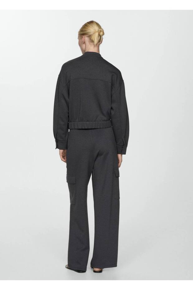 Beli elastik kargo pantolon - 4