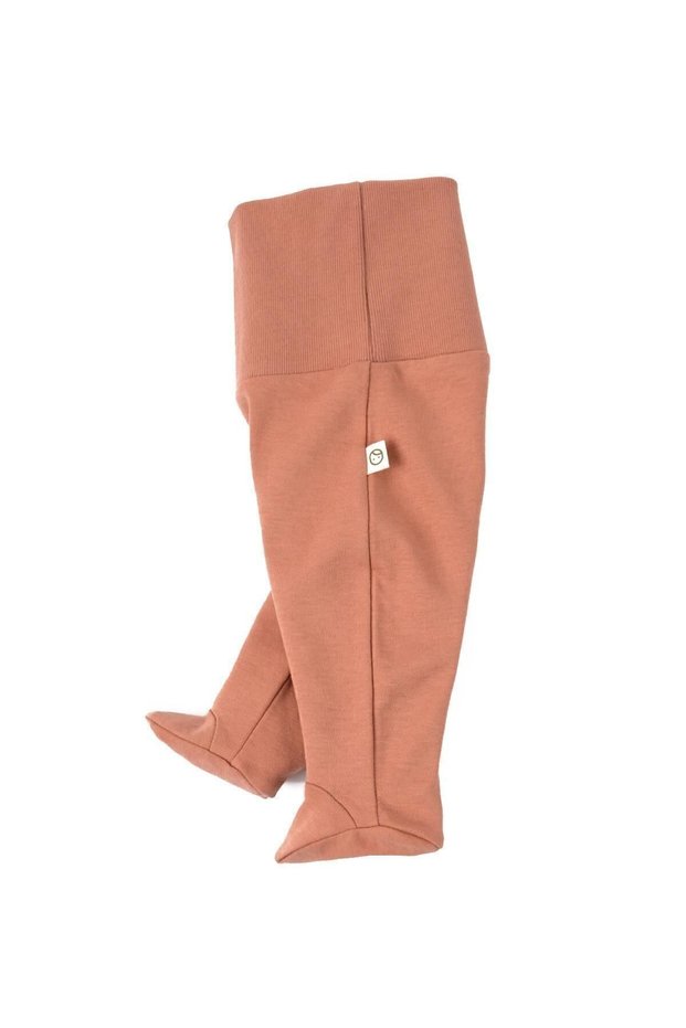 High Waist Booties Trousers Newborn Pink Organic Cotton
