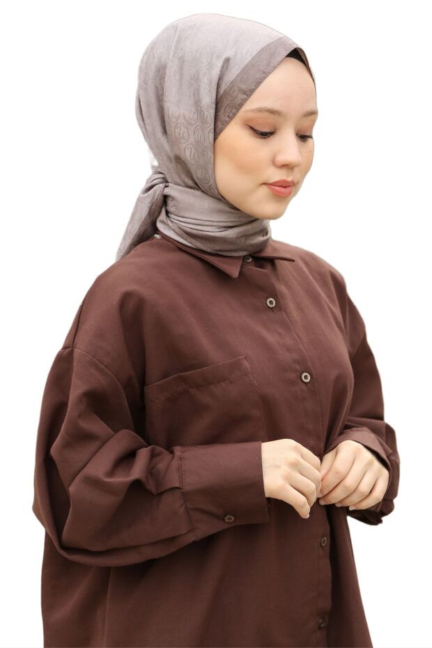 شال مونوغرام - مينك - 3