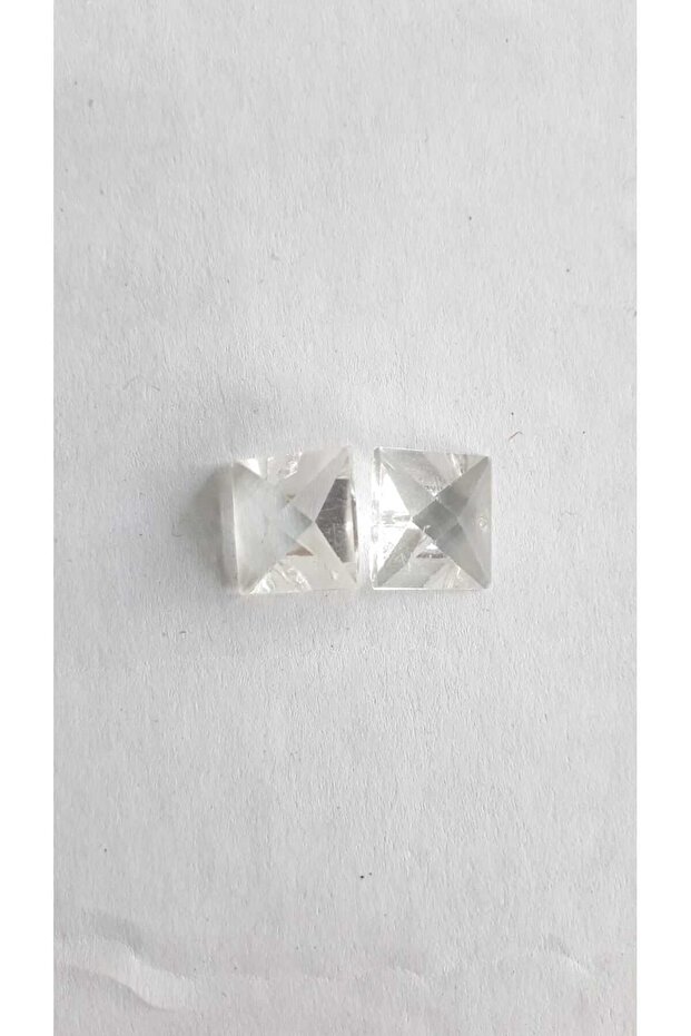 14 MM Şeffaf Kare Plaket Avize Taşı 10 Adet - 1