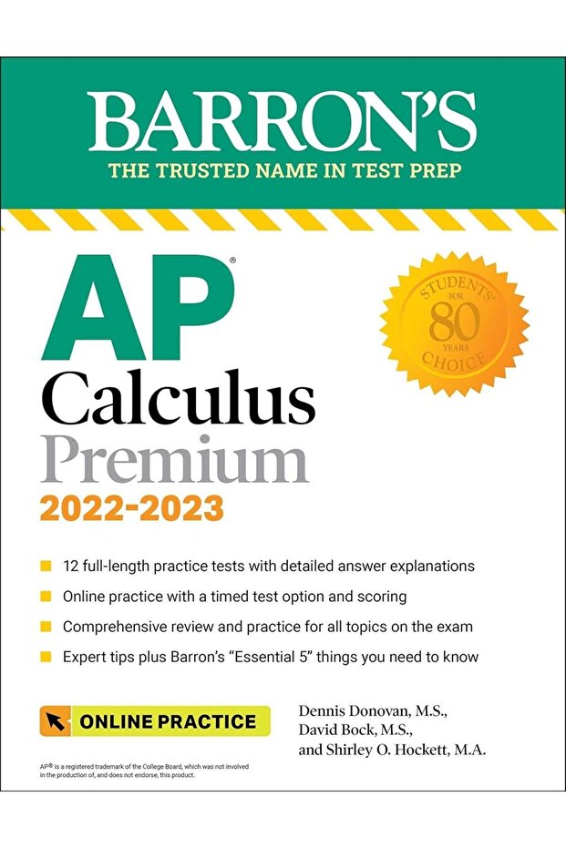 Ap Calculus Premium, 2022-2023: 12 Practice Tests Comprehensive Review Online - 8