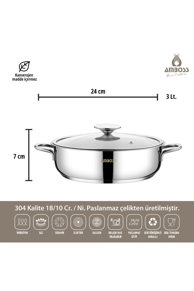 White 13 Parça Cool Çelik Tencere - Servis Seti - 6