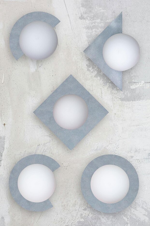 Yarım Dünya Aplik Gri - 2