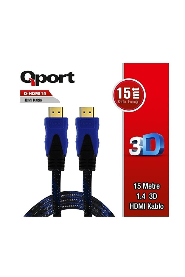 Hdmi to hdmi 15 m gold-tipped cable (q-hdmi15)
