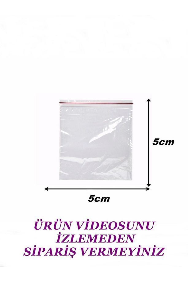 500 Adet Mini Kilitli Poşet / Boyut 5x5 Cm Kilitli Poşet 5*5 - 4