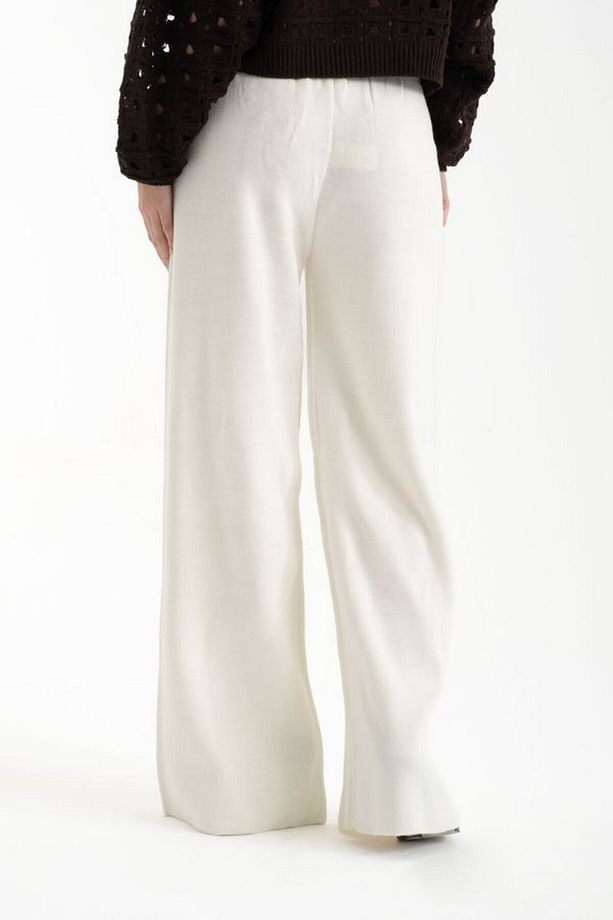 Bağcıklı Oversize Örme Pantolon - 4