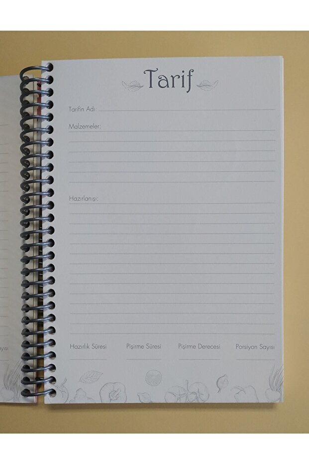 Yemek Tarif Defteri Özel Baskılı - 2