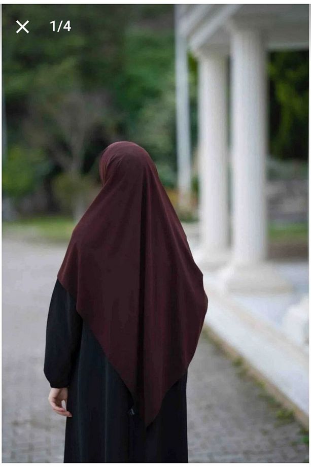 Medine Ipeği Büyük Boy Kahve Eşarp - 1