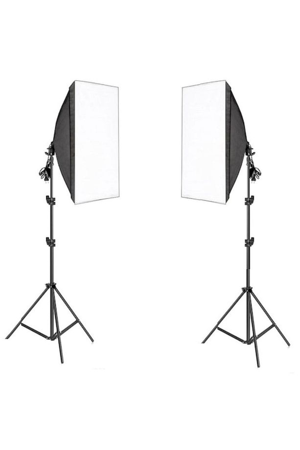 4 Duylu Softbox (2 Adet) + 2 M Işık Ayağı +8 Adet 20 Wat Led Lamba (toplam 14 400 Lümen) - 2