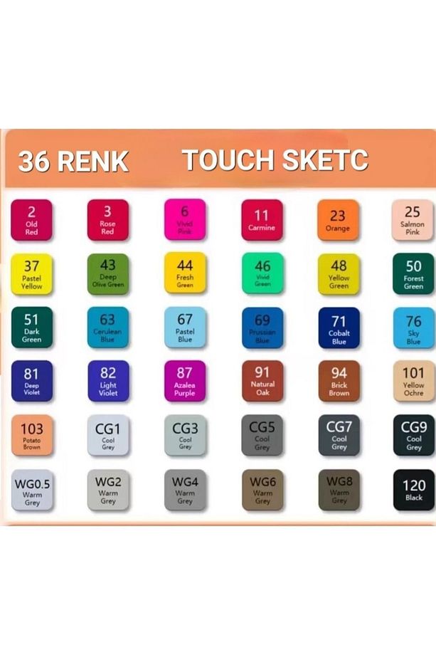 36 Lı Çift Taraflı Marker Kalem Çanta Set - 4