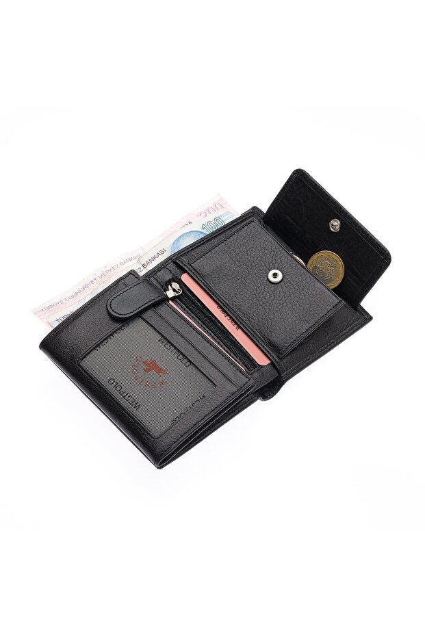 West Polo Genuine Leather Men's Wallet Card Holder
